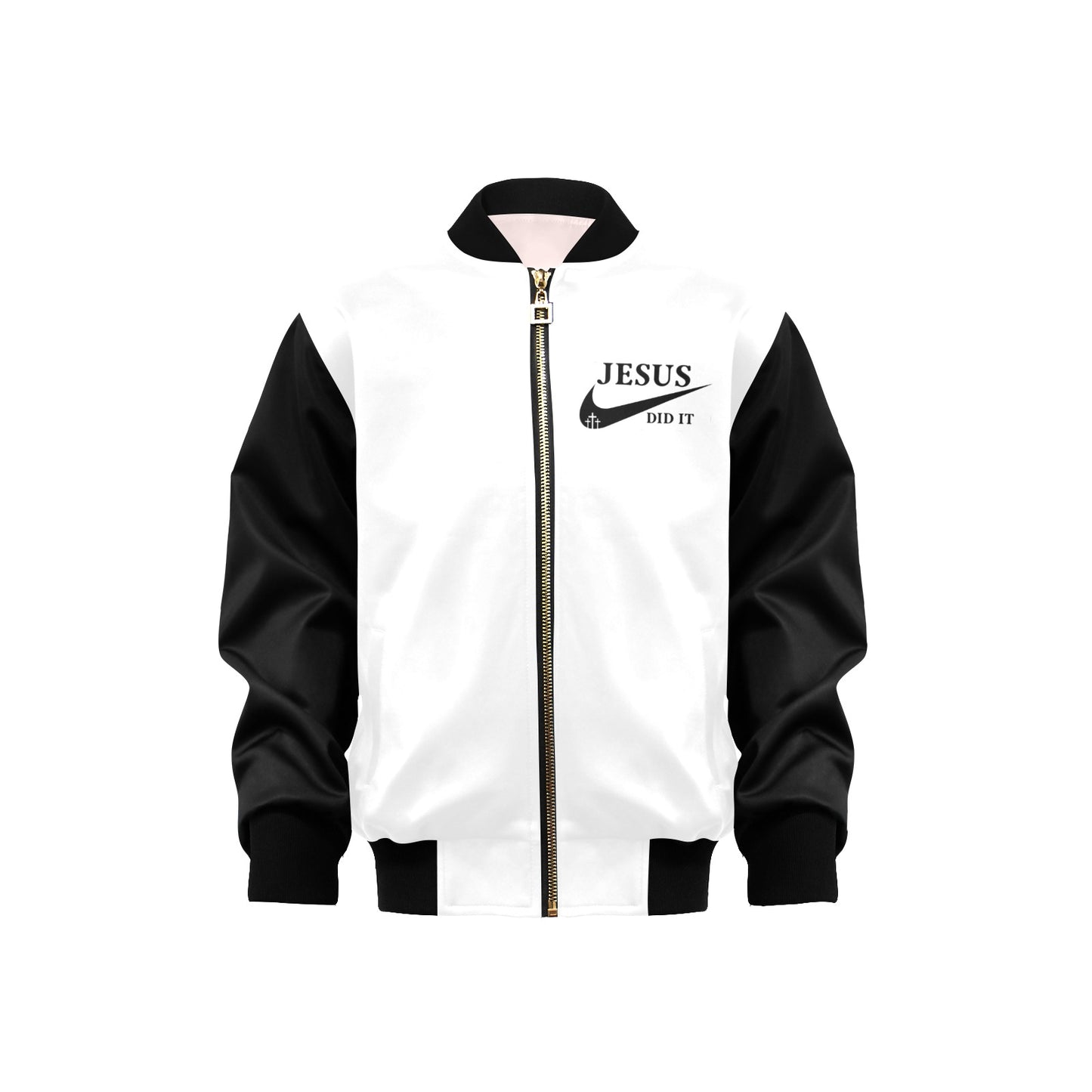 HE DID IT Kids' Christian Bomber Jacket with Pockets