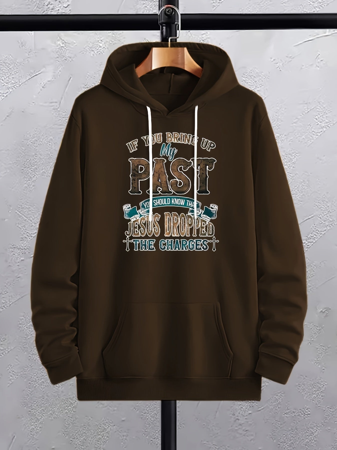 Jesus Dropped The Charges Plus Size Unisex Christian Pullover Hooded Sweatshirt claimedbygoddesigns