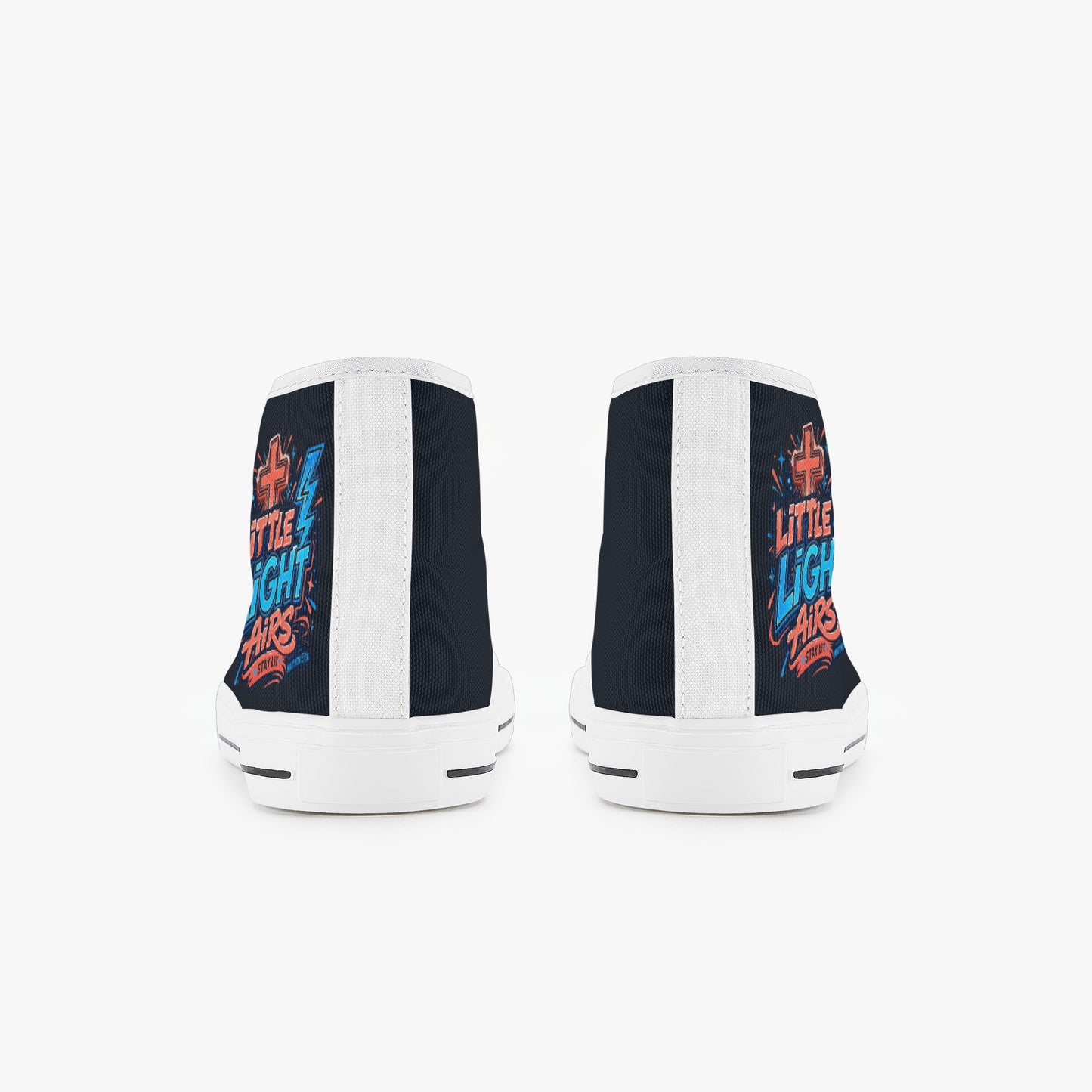 Little Light Airs Christian Kid’s High - Top Canvas Shoes - ClaimedbyGodDesigns