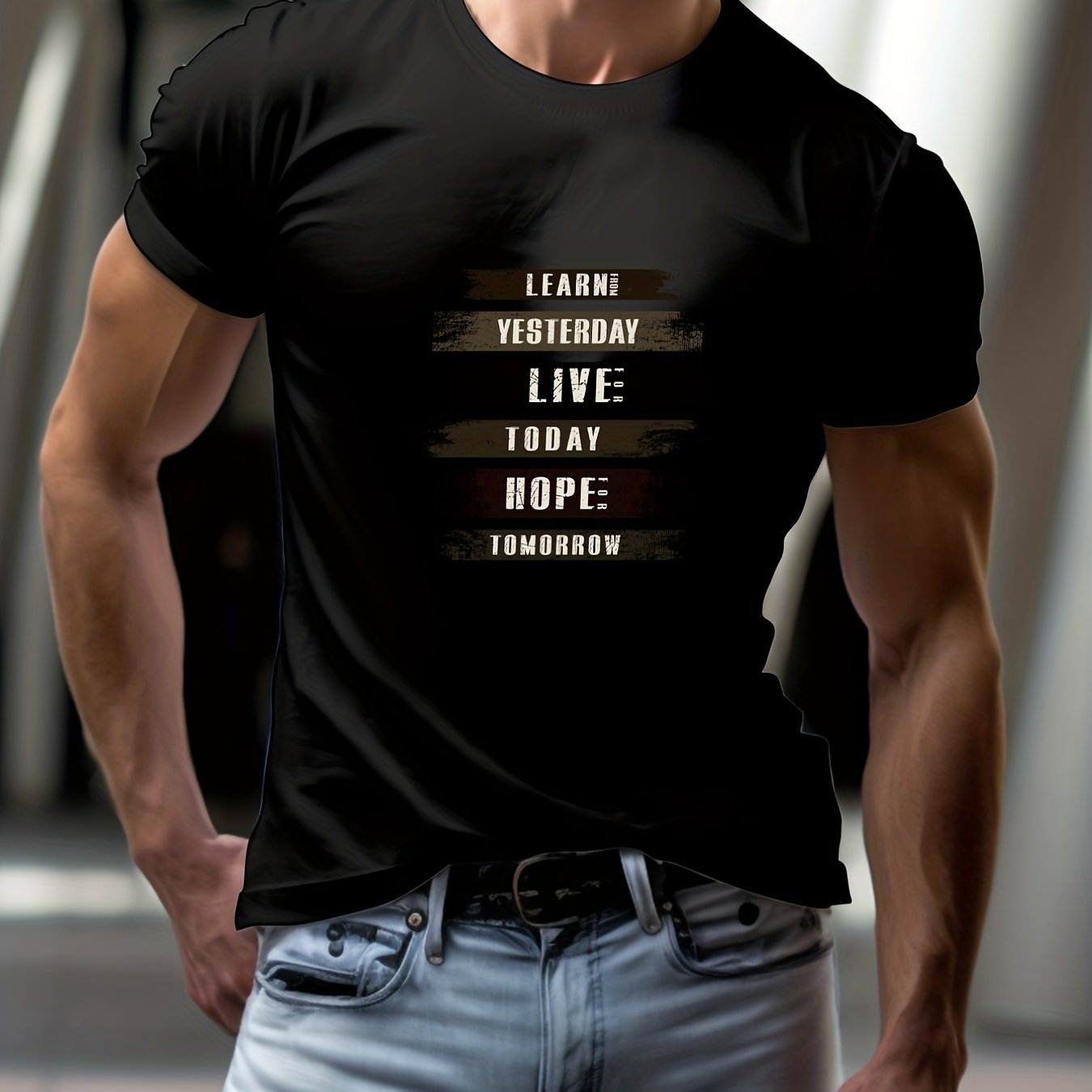 Learn From Yesterday Live For Today Hope For Tomorrow Men's Christian T-shirt claimedbygoddesigns