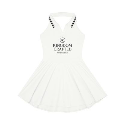 Kingdom Crafted Women’s Christian Collared Halter A‑Line Tennis Dress