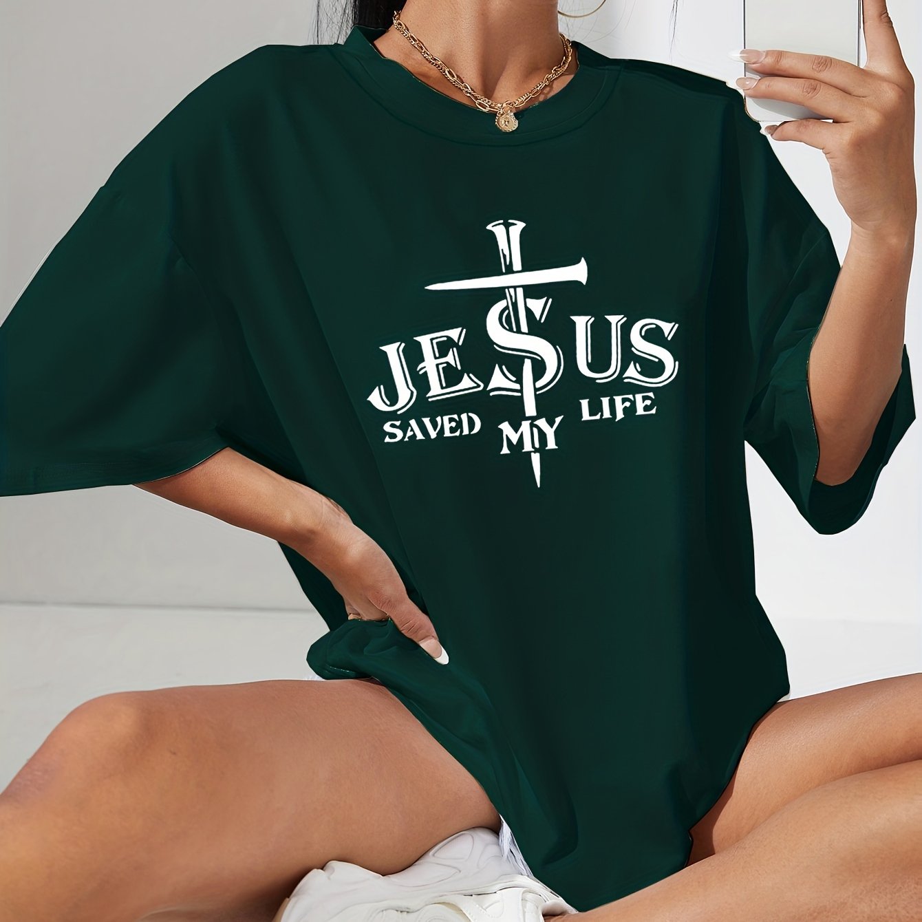 Jesus Saved My Life Women's Christian T-shirt claimedbygoddesigns