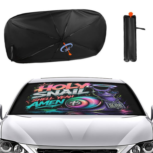 Holy Snail — Shell Yeah Amen Christian Car Sunshade Umbrella - ClaimedbyGodDesigns