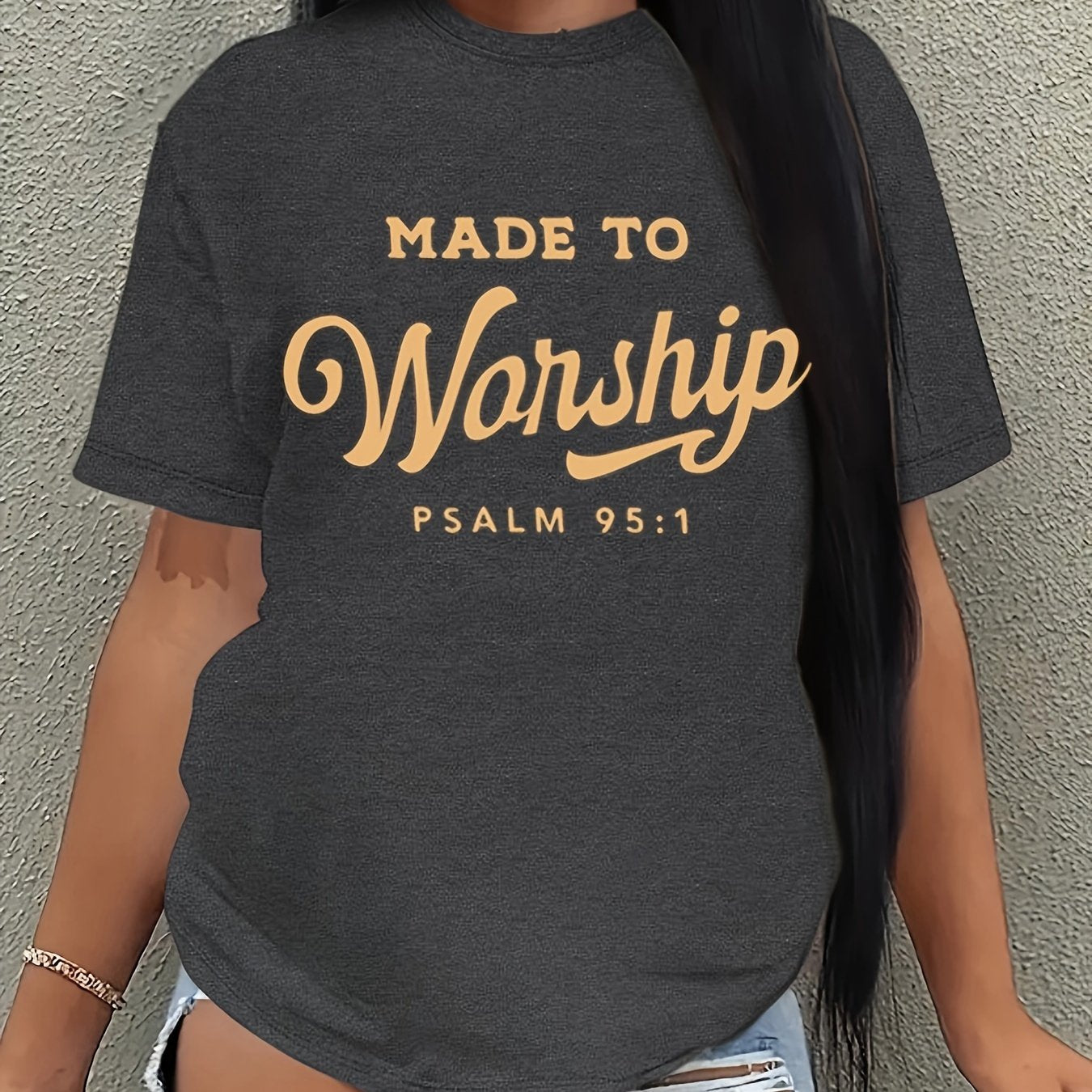 Made To Worship Plus Size Women's Christian T-shirt claimedbygoddesigns