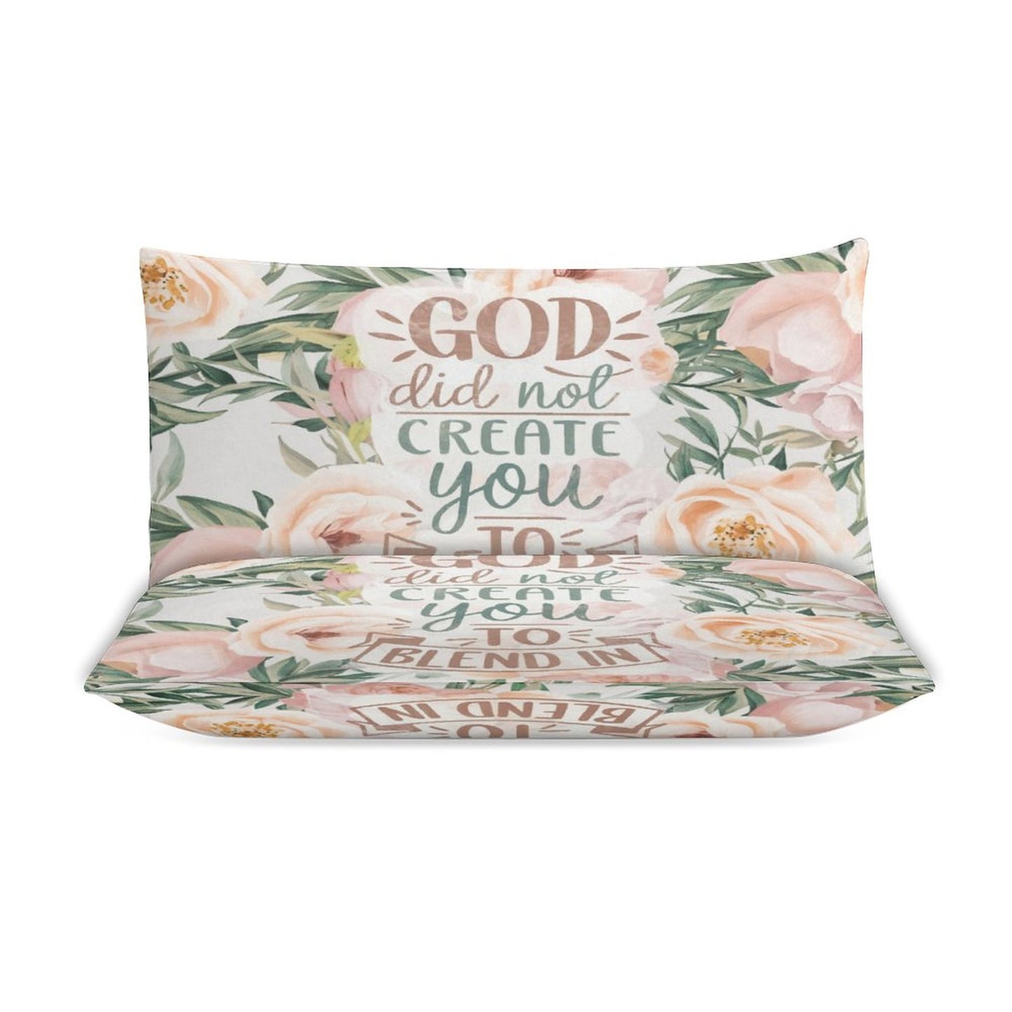 God Did Not Create You To Blend In 3-Piece Christian Comforter Bedding Set-86"×70"/ 218×177cm SALE-Personal Design