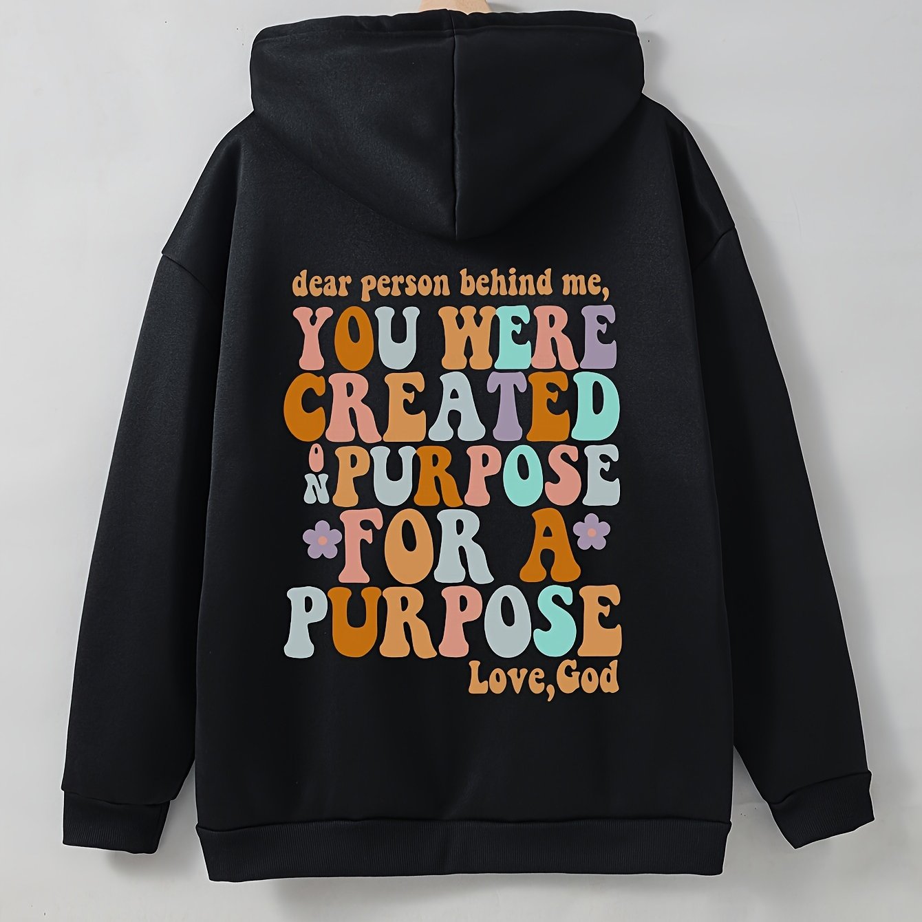 You Were Created On Purpose For A Purpose Women's Christian Pullover Hooded Sweatshirt claimedbygoddesigns