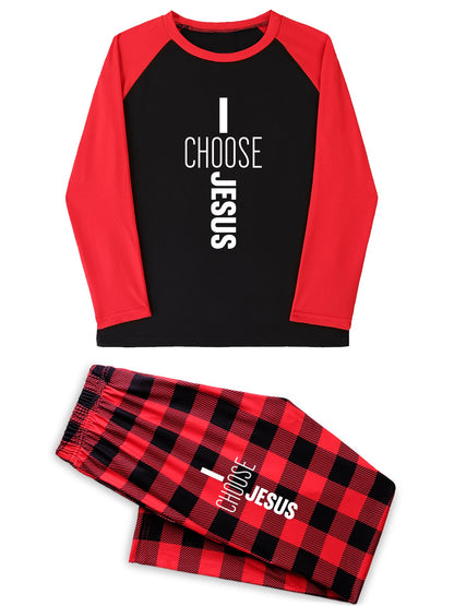 I Choose Him Unisex Plaid Christian Pajamas