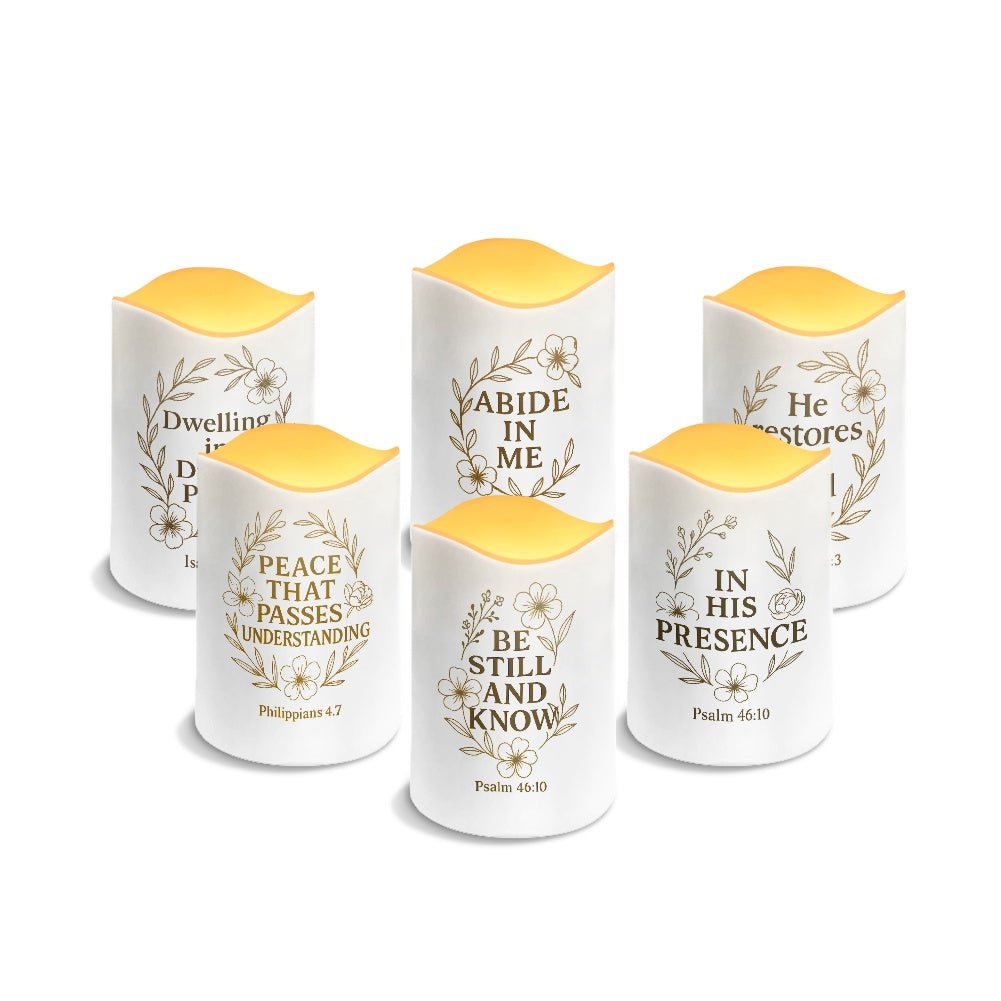 Peace And Presence Christian Solar Wave Candles Set of ^ - ClaimedbyGodDesigns