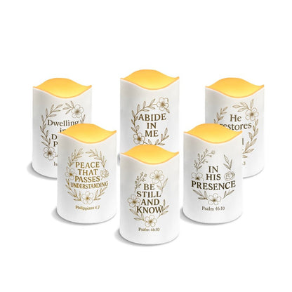Peace And Presence Christian Solar Wave Candles Set of ^ - ClaimedbyGodDesigns