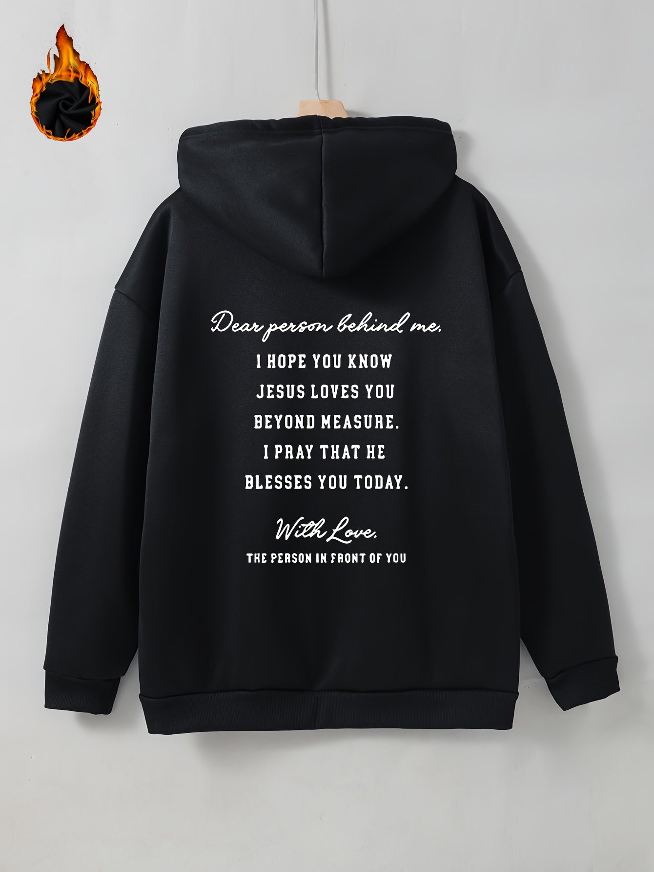 Dear Person Behind Me Jesus Loves You Beyond Measure Women's Christian Pullover Hooded Sweatshirt claimedbygoddesigns