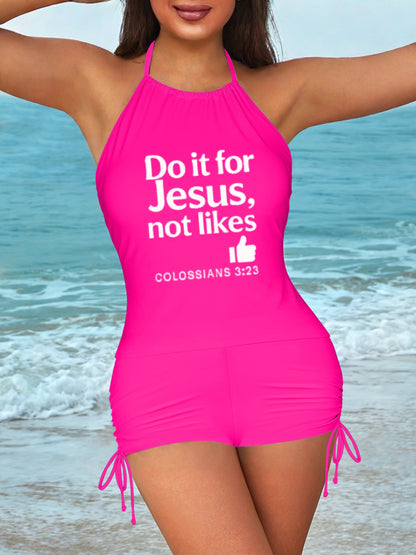 Do It For Him Christian Women's Tankini Swimsuits with Shorts - ClaimedbyGodDesigns