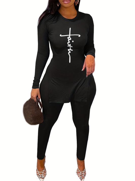 Faith Women's Christian Casual Outfit claimedbygoddesigns