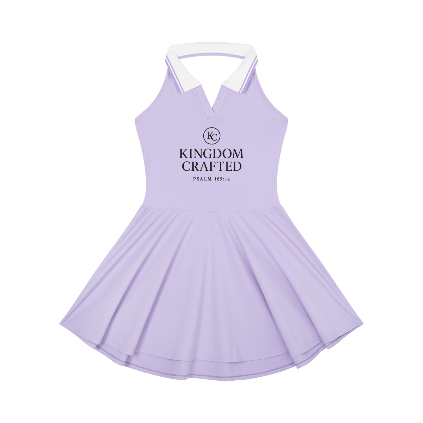Kingdom Crafted Women’s Christian Collared Halter A‑Line Tennis Dress