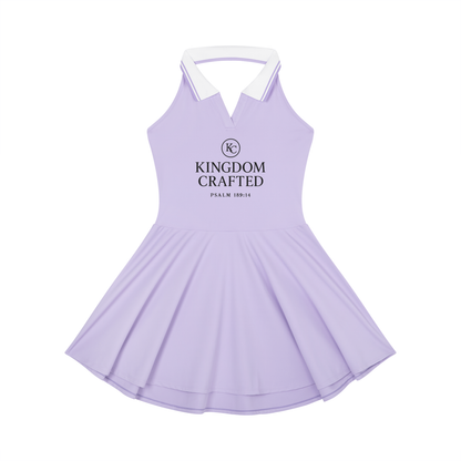 Kingdom Crafted Women’s Christian Collared Halter A‑Line Tennis Dress