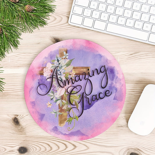 Amazing Grace Christian Computer Mouse Pad claimedbygoddesigns