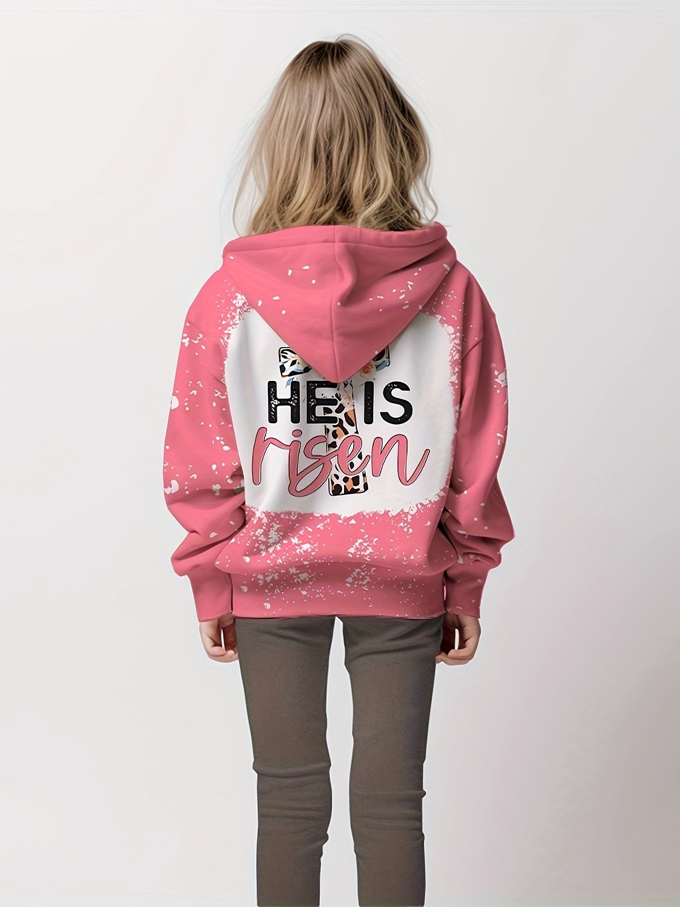 HE IS RISEN Youth Christian Pullover Hooded Sweatshirt claimedbygoddesigns