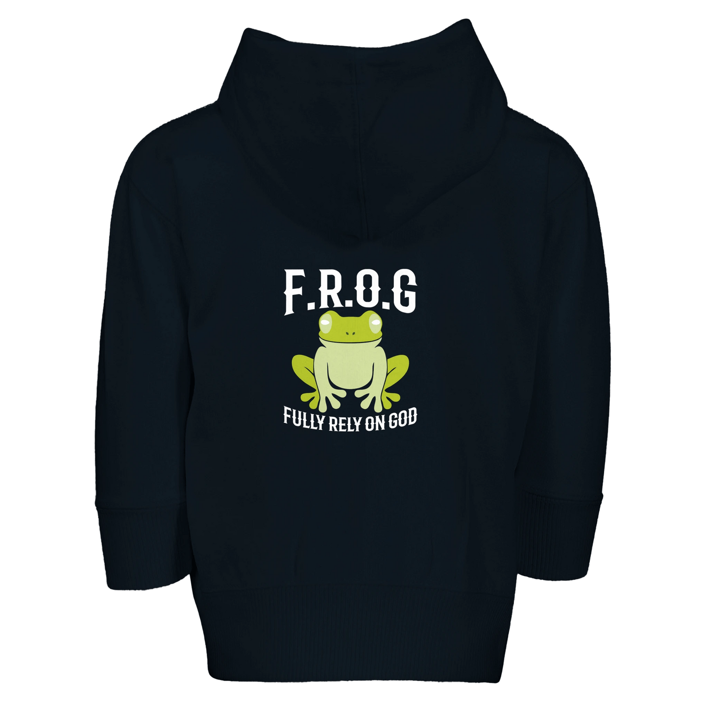 Fully Rely On Him Christian Toddler Zip Fleece Hooded Sweatshirt - ClaimedbyGodDesigns