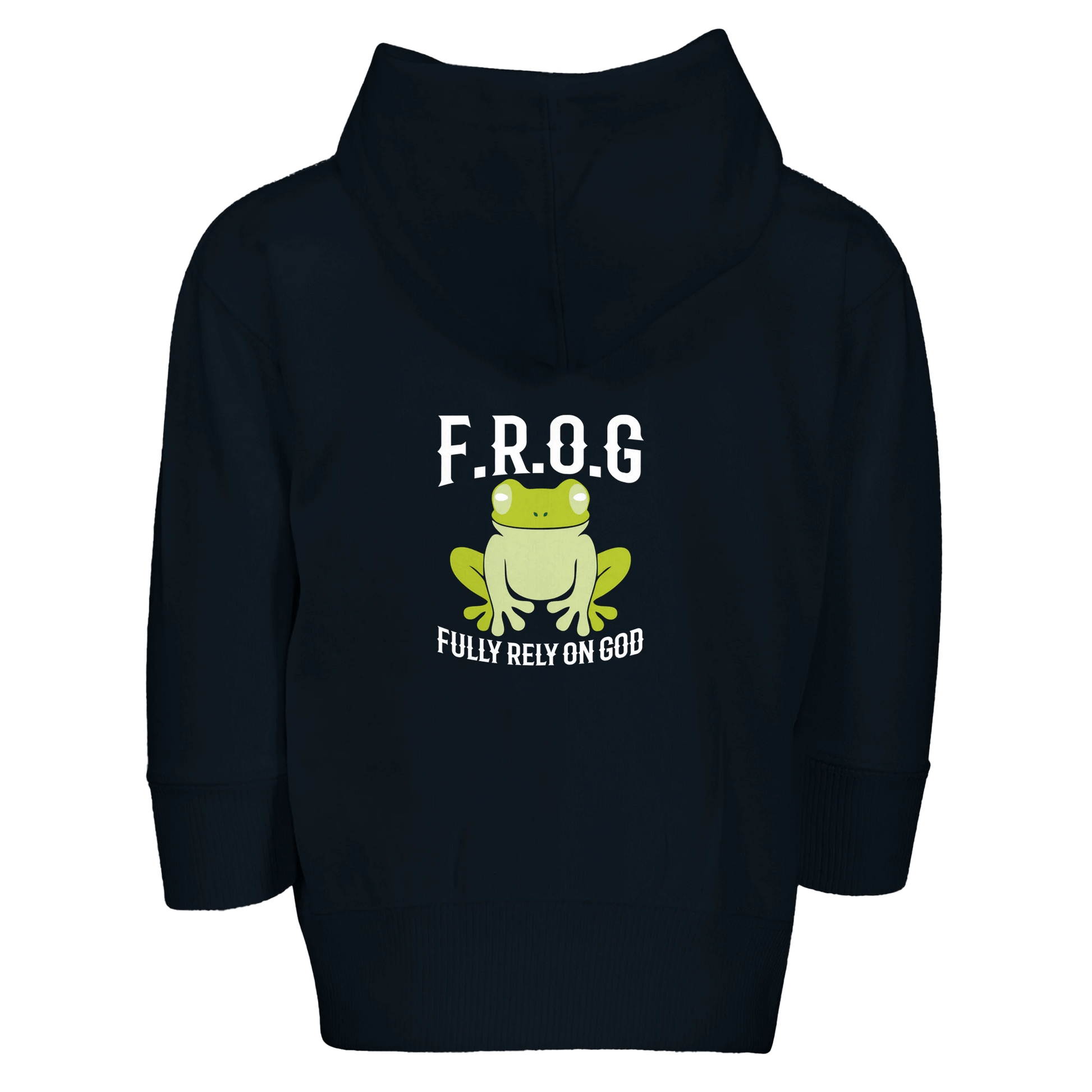 Fully Rely On Him Christian Toddler Zip Fleece Hooded Sweatshirt - ClaimedbyGodDesigns