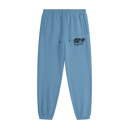 He Did It Unisex Christian Heavyweight Fleece Joggers (sweatpants)