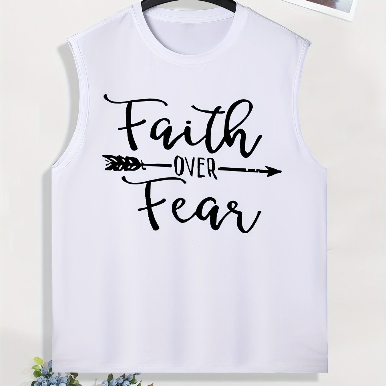 Faith Over Fear Men's Christian Tank Top claimedbygoddesigns