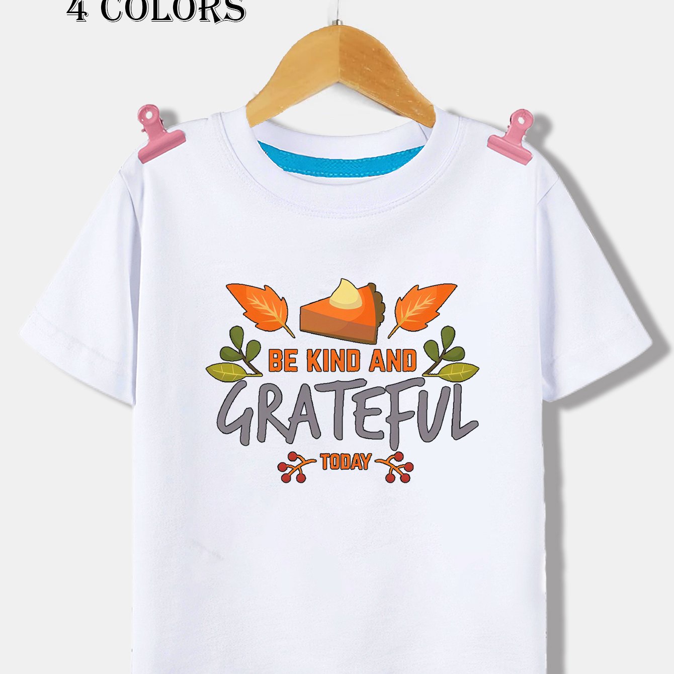 Be Kind & Grateful Today (thanksgiving themed) Youth Christian T-Shirt claimedbygoddesigns