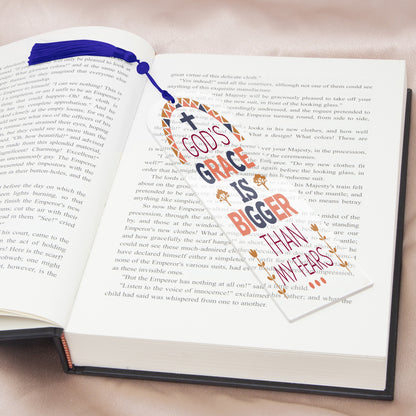 His Grace Christian Arch Acrylic Bookmark - ClaimedbyGodDesigns