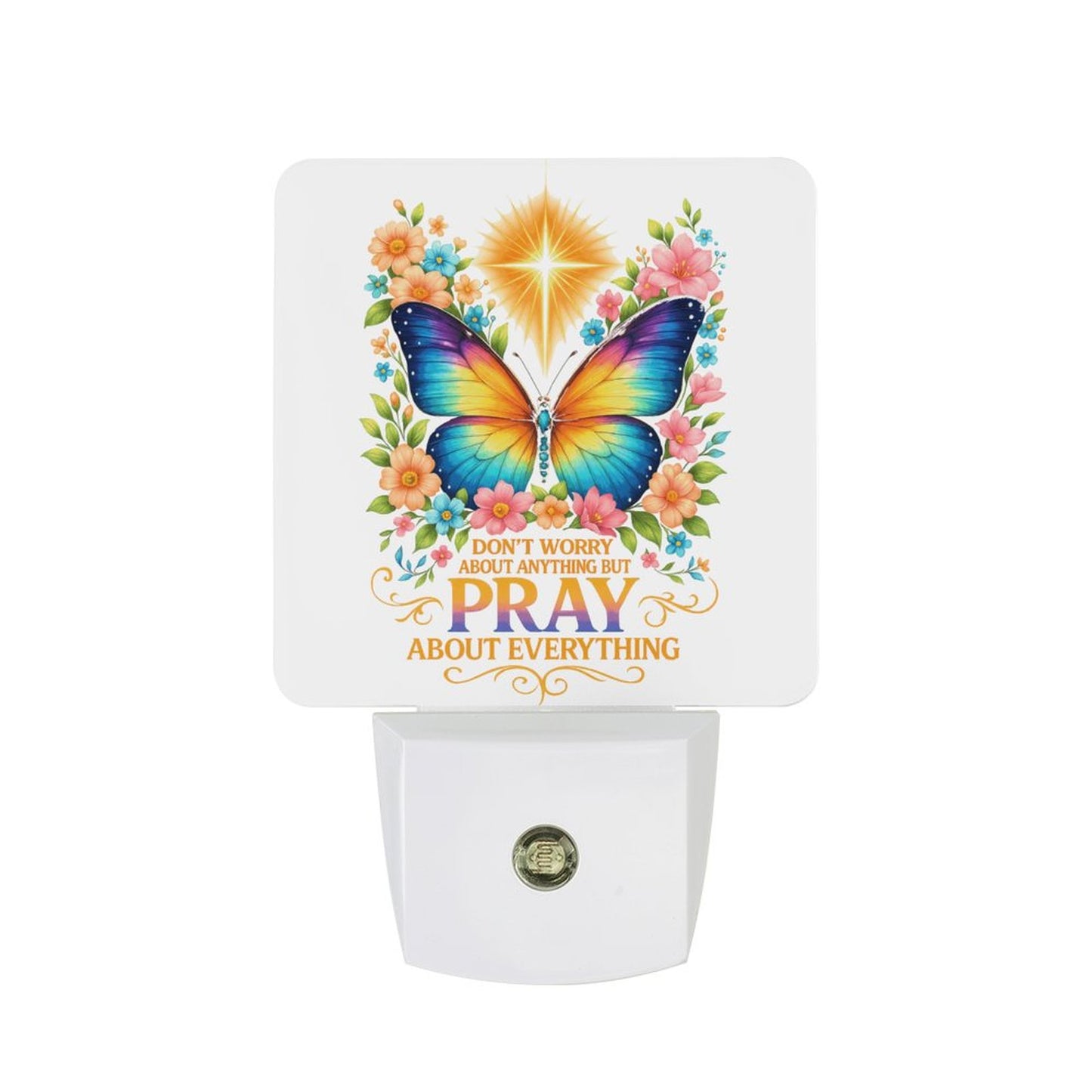 Pray About Everything Christian Night Light For Kids - ClaimedbyGodDesigns