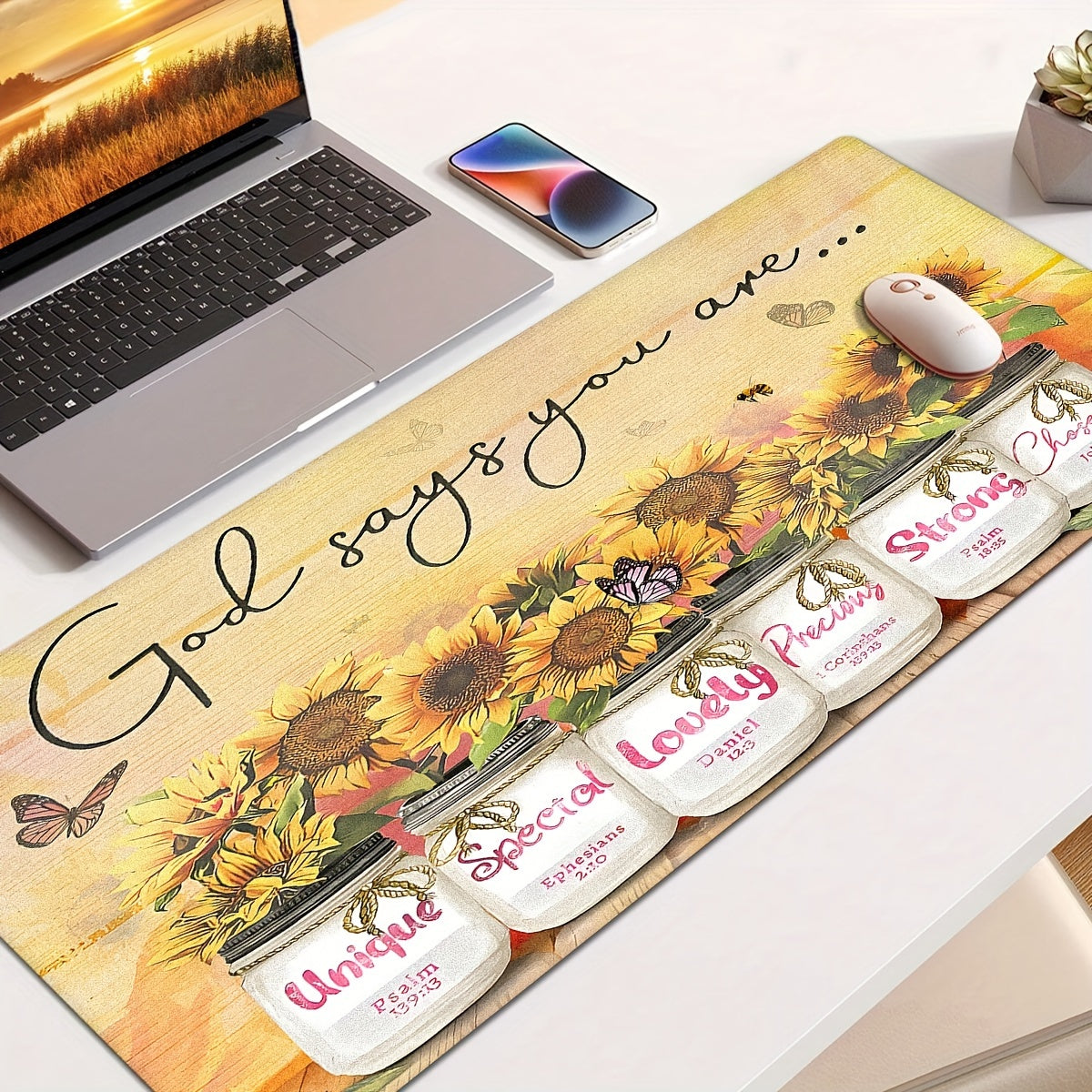 1pc God Says You Are Christian Keyboard Mouse Pad claimedbygoddesigns