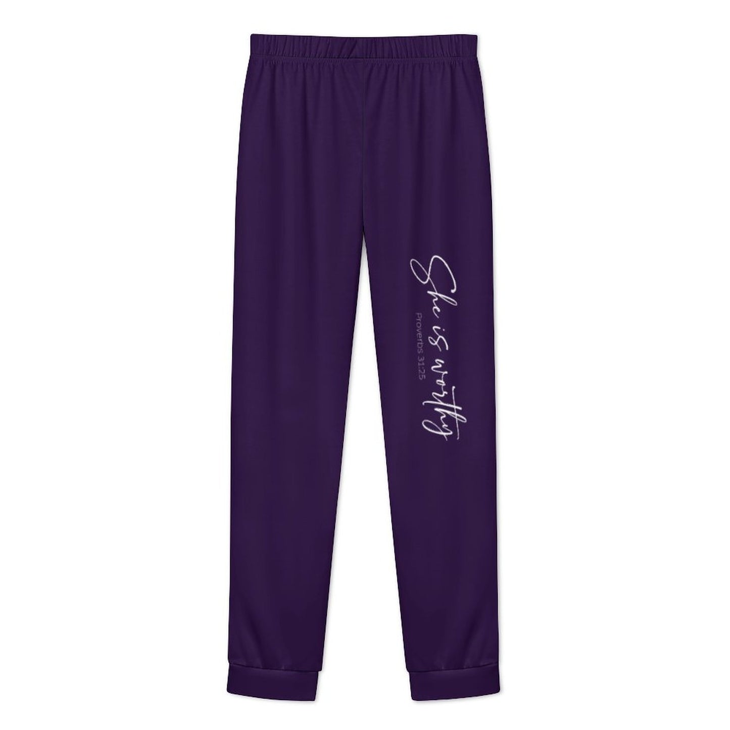 She Is Worthy Women's Christian Pajamas - ClaimedbyGodDesigns