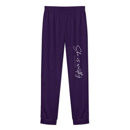 She Is Worthy Women's Christian Pajamas - ClaimedbyGodDesigns