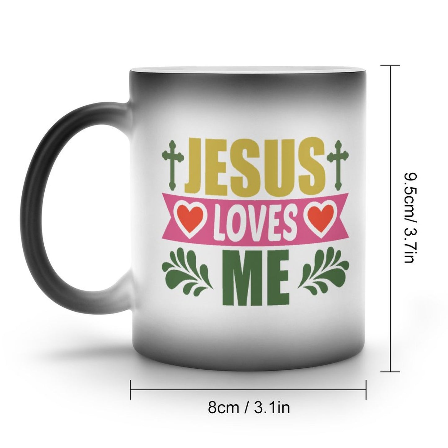 Jesus Loves Me Christian Color Changing Mug (Dual-sided )