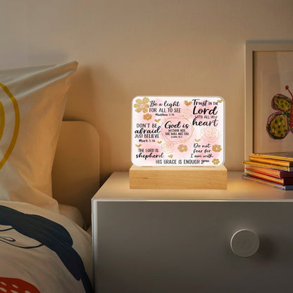 He Is Within Her Christian Acrylic Plaque with Stand - Rectangle - ClaimedbyGodDesigns