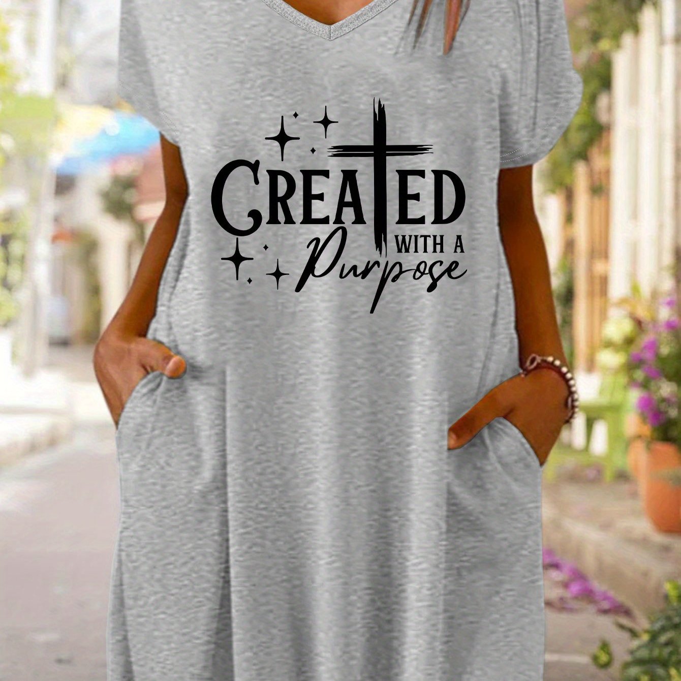 Created With A Purpose Women's Christian Pajama Dress claimedbygoddesigns