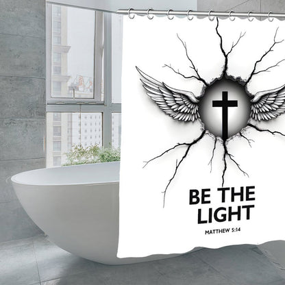 Be The Light Christian Waterproof Shower Curtain