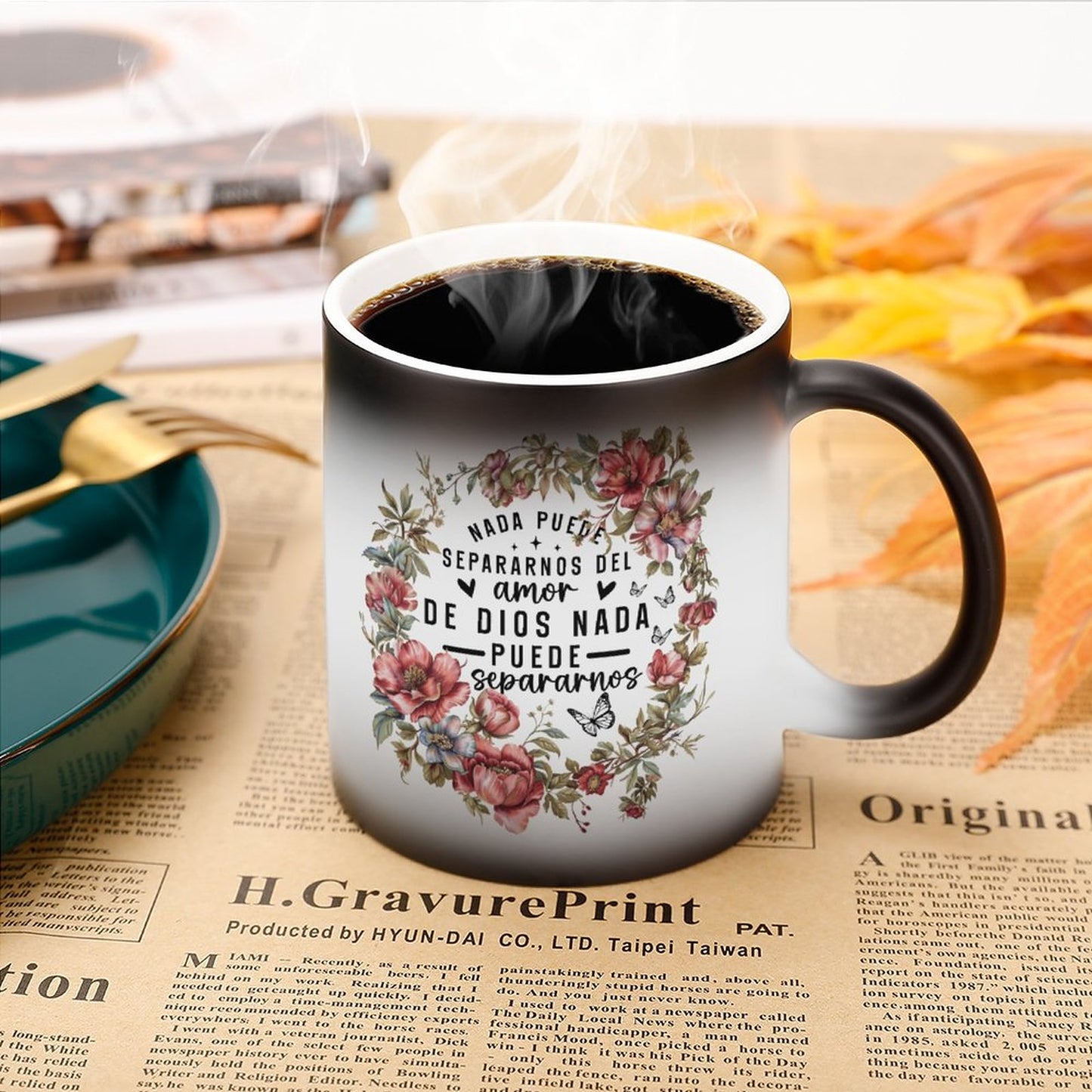 Nada Puede Separarnos Del Amor De Dios Nada Puede Separarnos Spanish Christian Color Changing Mug (Dual-sided)