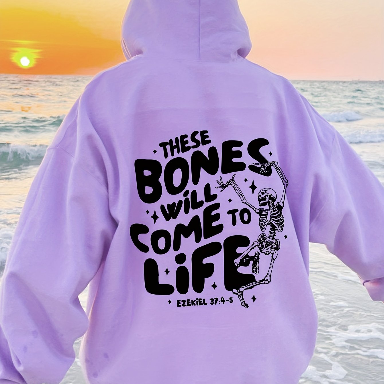 These Bones Will Come To Life Plus Size Women's Christian Pullover Hooded Sweatshirt claimedbygoddesigns