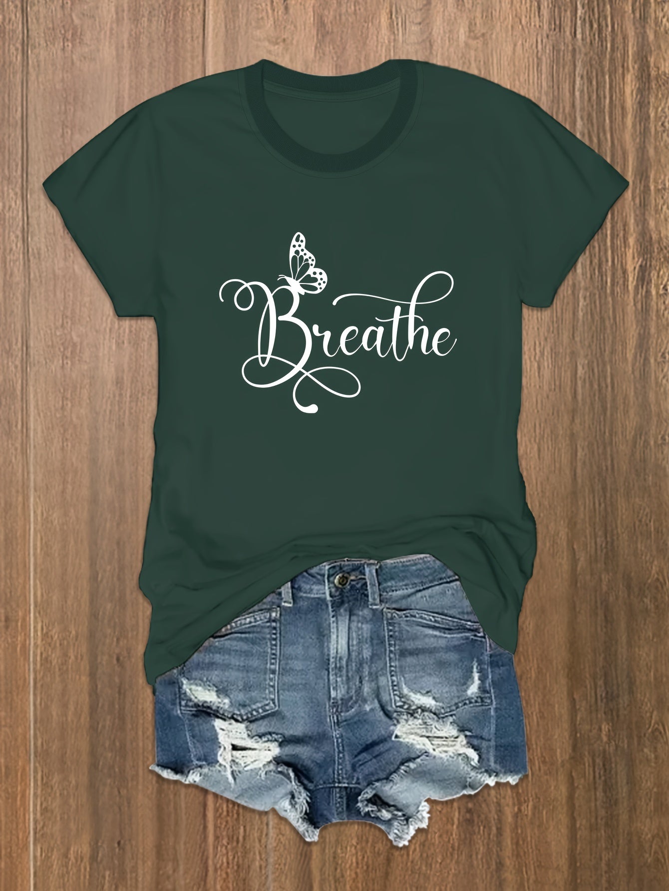 Breathe Plus Size Women's Christian T-shirt claimedbygoddesigns