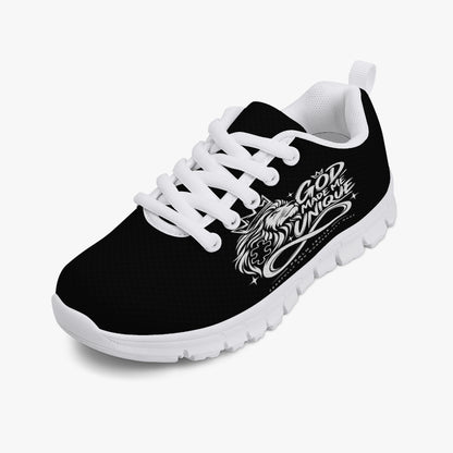God Made Me Unique kids' Christian sneakers, sole detail