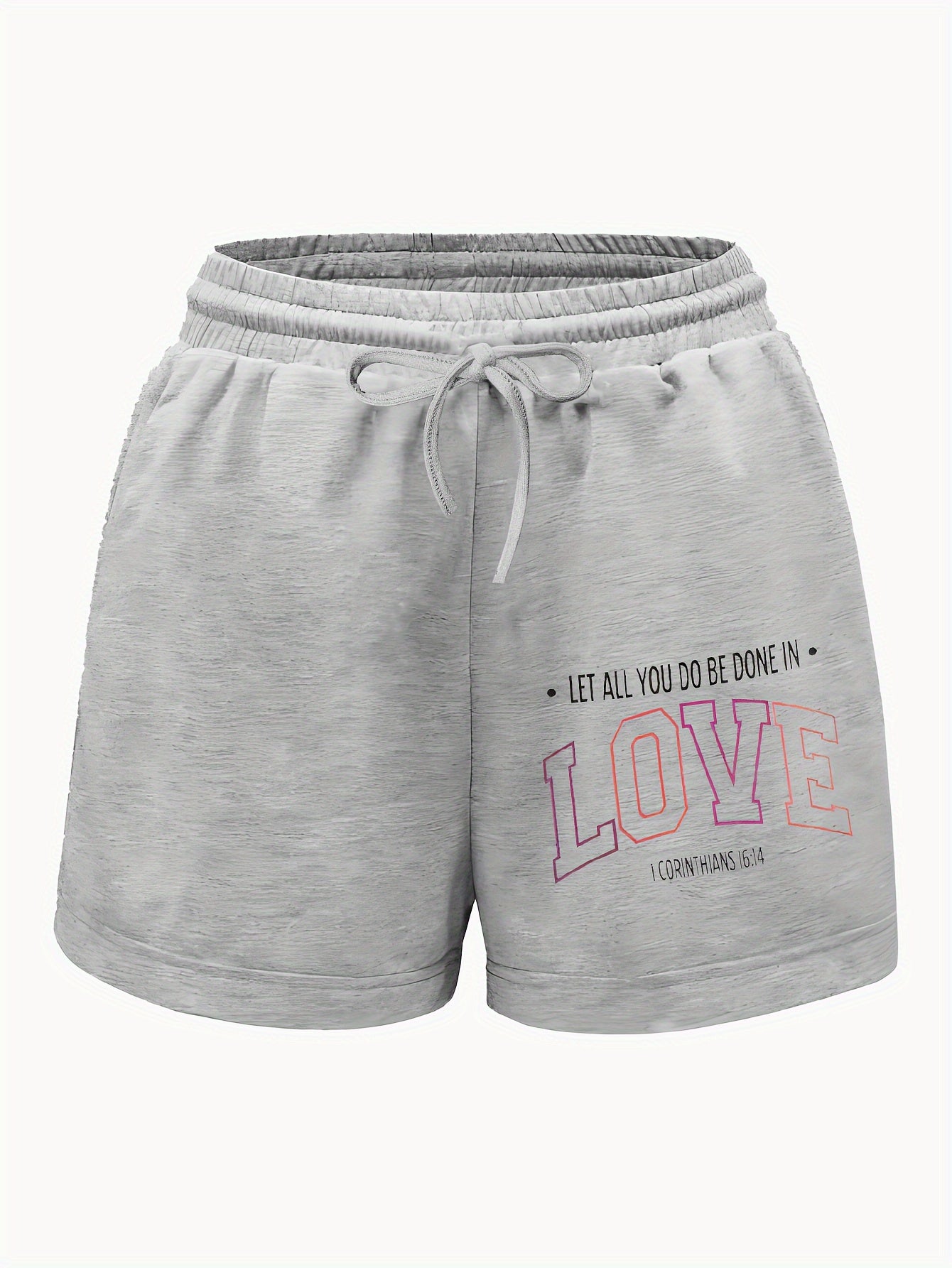 Let All You Do Be Done In Love Women's Christian Shorts claimedbygoddesigns