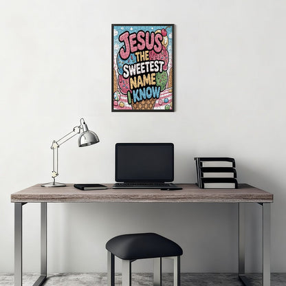 Jesus The Sweetest Name I Know Christian Vertical Wooden Puzzle