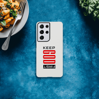 Keep Him First Christian Tough Phone Case For Samsung Galaxy - ClaimedbyGodDesigns