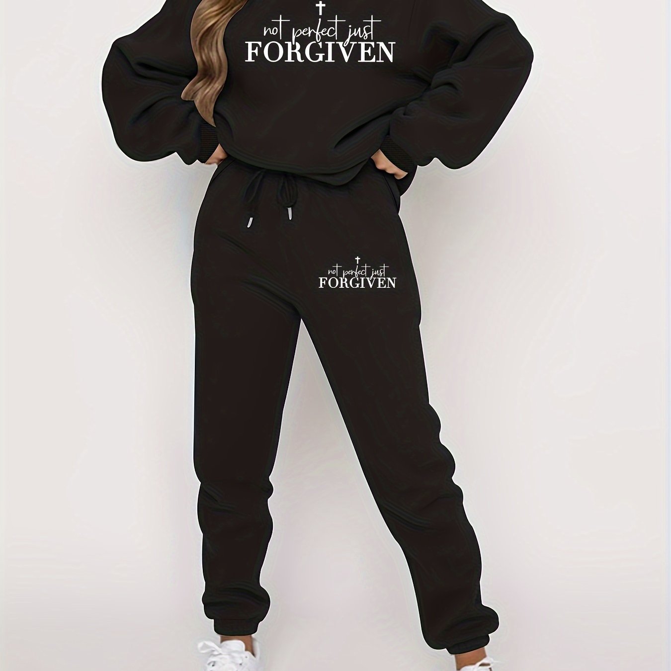 Not Perfect Just Forgiven Women's Casual Outfit claimedbygoddesigns