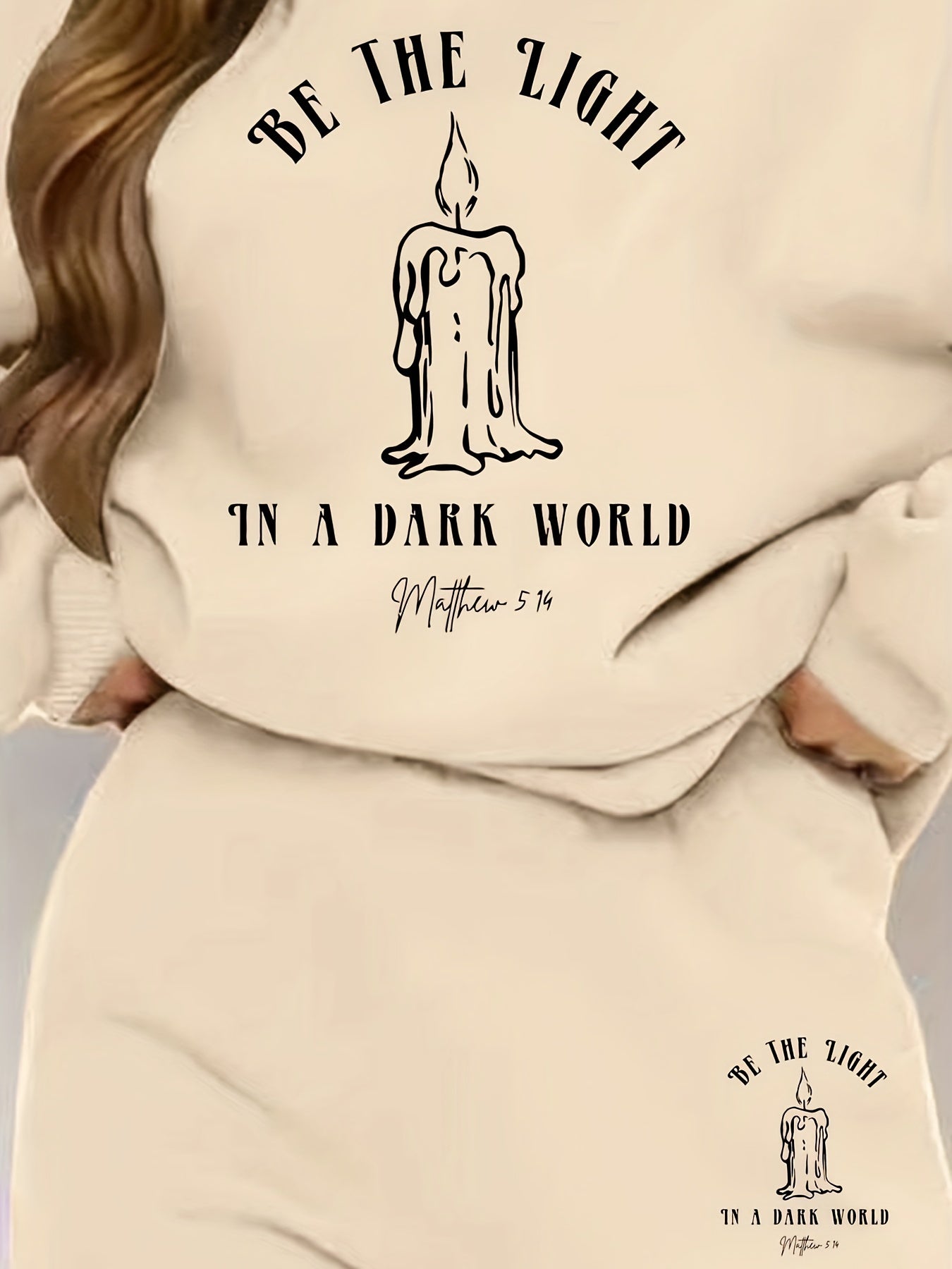 Be The Light In A Dark World Women's Christian Casual Outfit claimedbygoddesigns