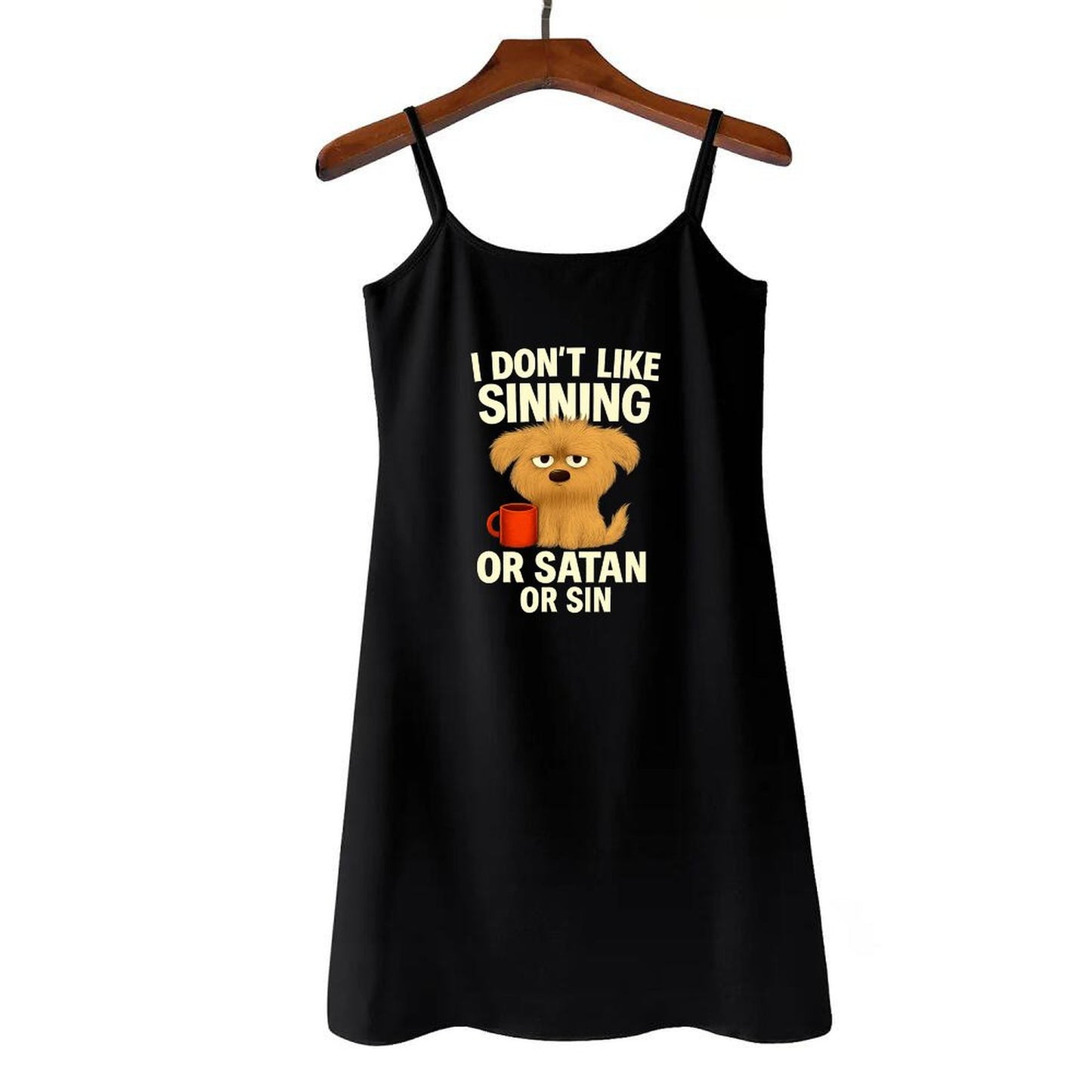 I Don't Like Sinning Women's Christian Camisole Nightdress - ClaimedbyGodDesigns