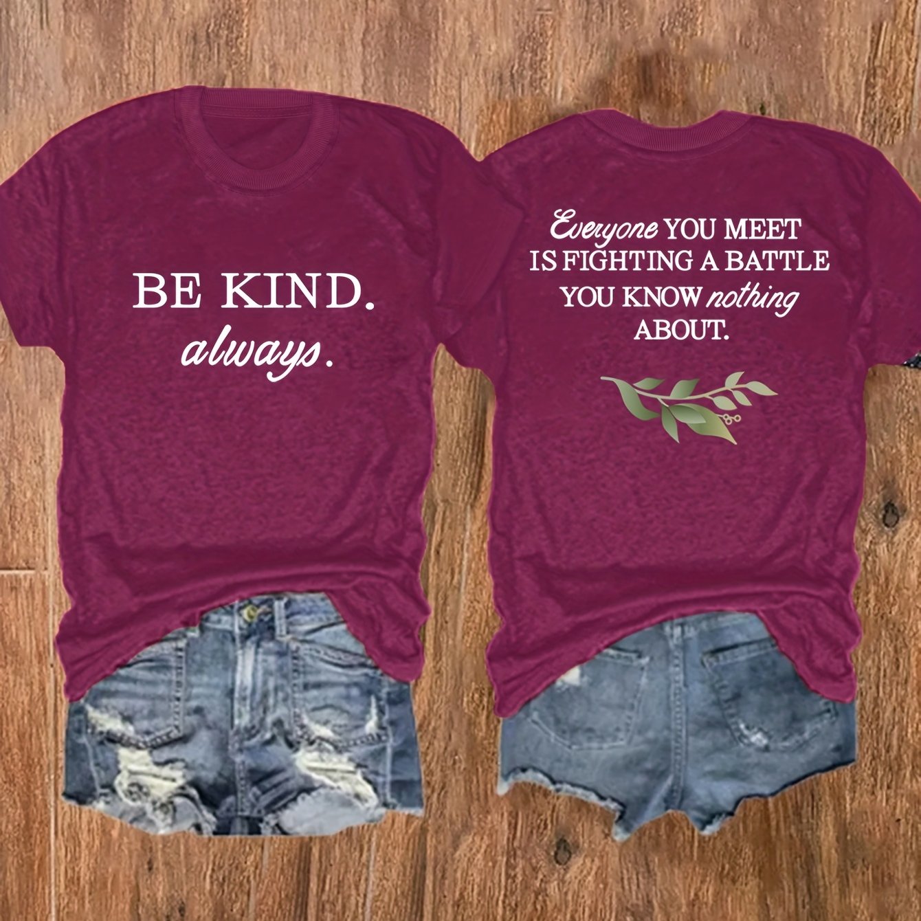 Be Kind Always: Everyone Is Fighting A Battle Plus Size Women's Christian T-shirt claimedbygoddesigns