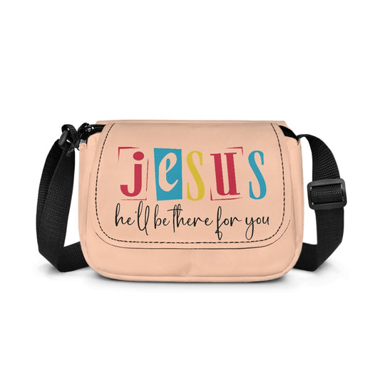 Jesus He'll Be There For You Christian Kids Flap Crossbody Bag