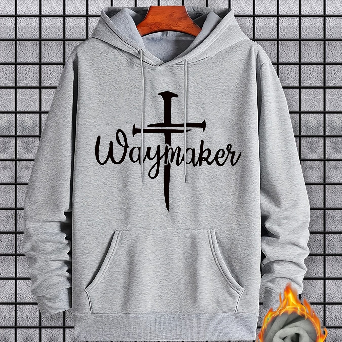 Waymaker Men's Christian Pullover Hooded Sweatshirt claimedbygoddesigns