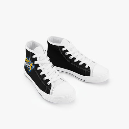 God's Speed Christian Kid’s High - Top Canvas Shoes - ClaimedbyGodDesigns