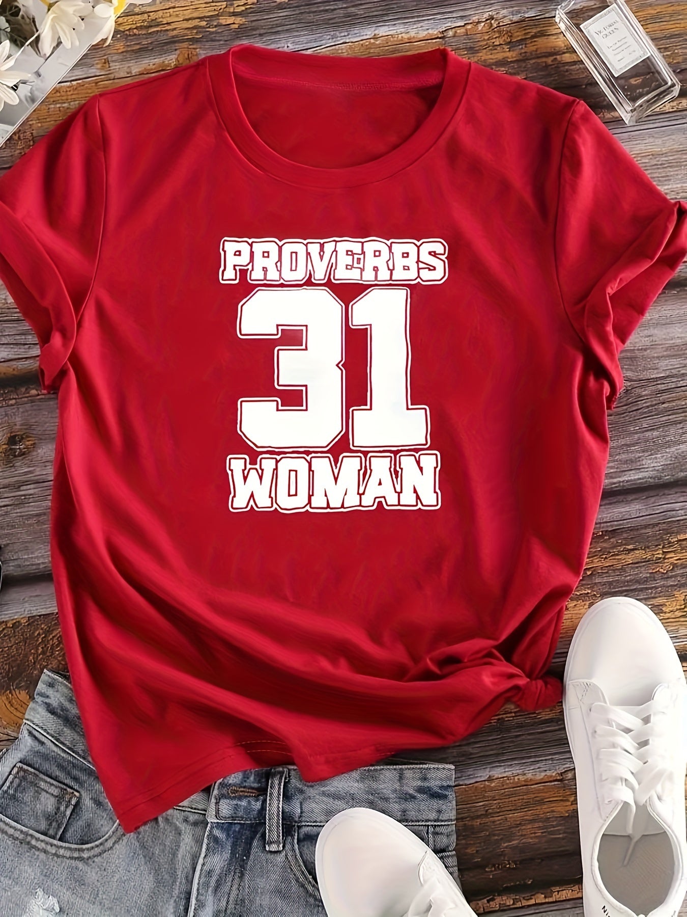 Proverbs 31 Woman Women's Christian T-shirt claimedbygoddesigns