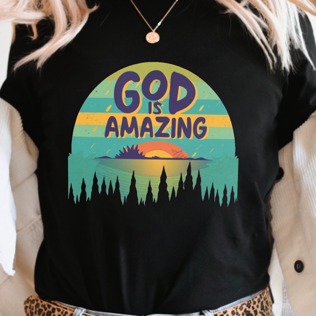 God Is Amazing Women's Christian T-shirt claimedbygoddesigns